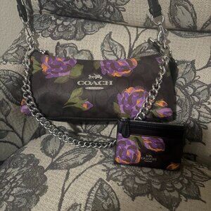 COACH Charlotte Shoulder Bag and Matching Multifunction Mini Skinny ID Case New